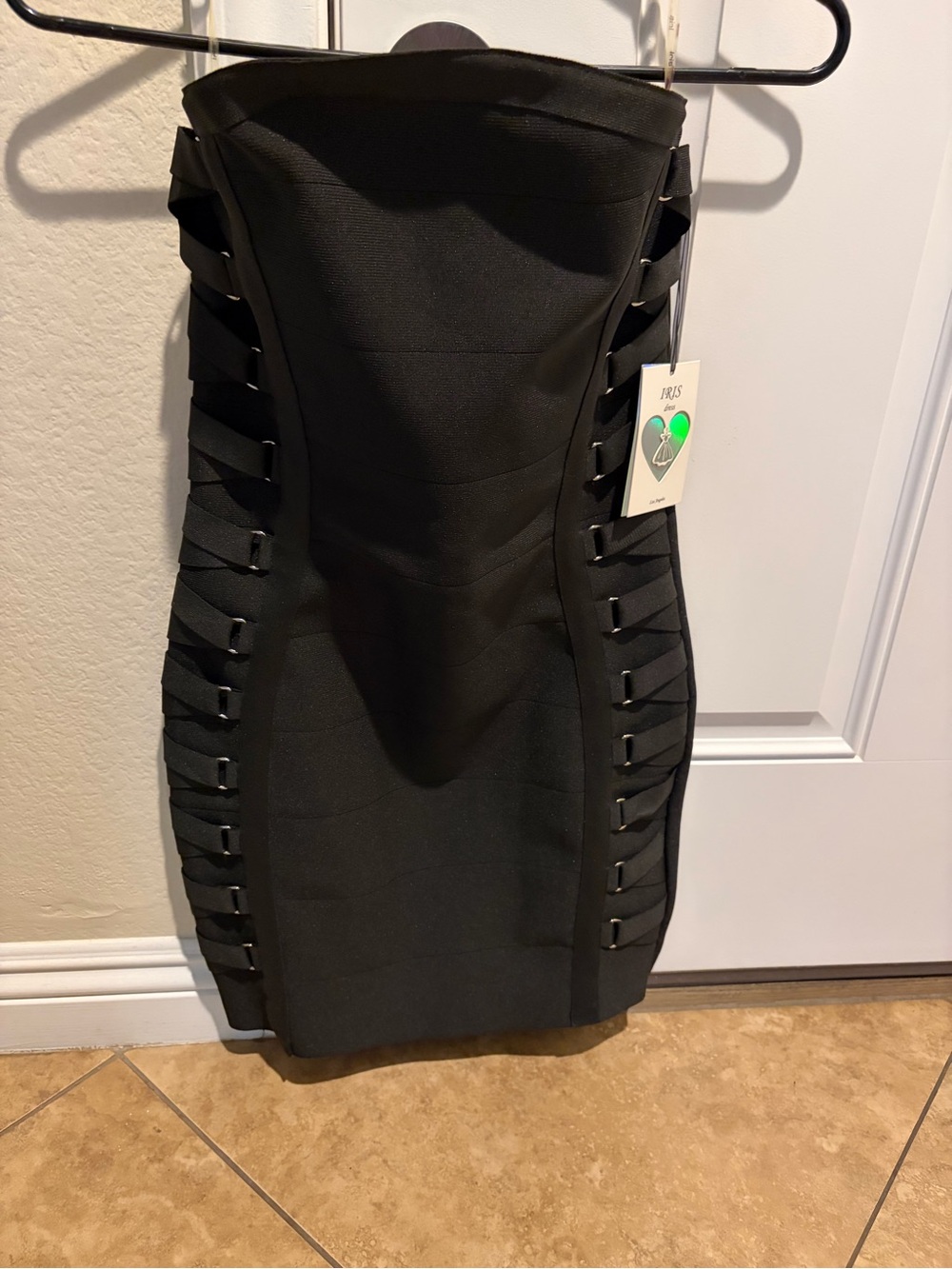 NWT Iris Strapless Bandage Black Cutout Bodycon Dress- size small
